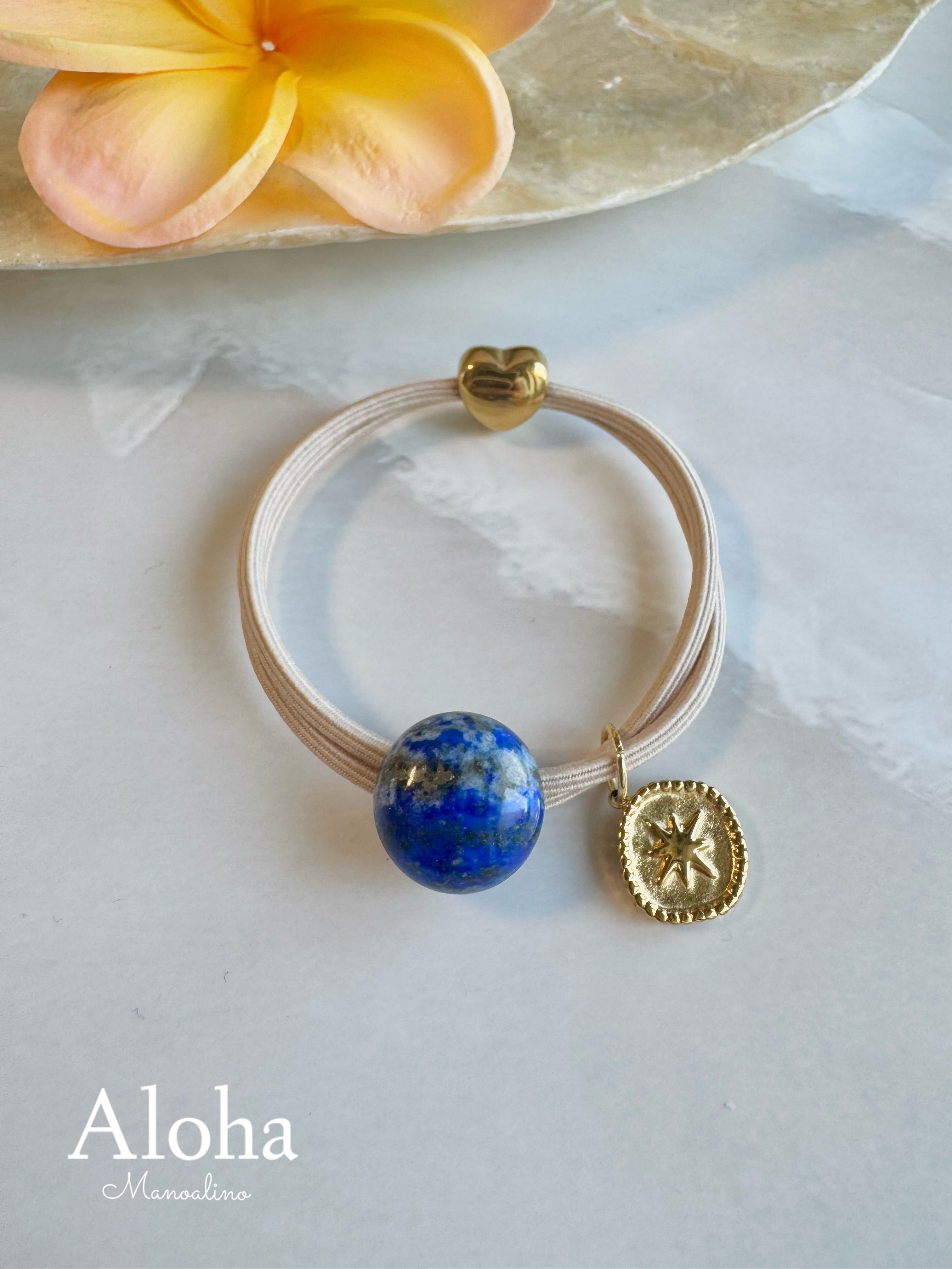 Circle Lapis lazuli hair accessory(サークルラピスラズリヘアゴム)