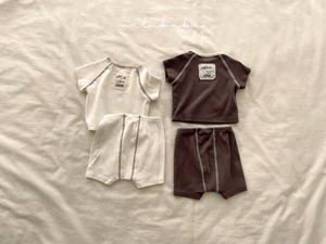 【valu bebe】LIFE IS GOODリブセットアップ ブラウン 60〜90cm 240414