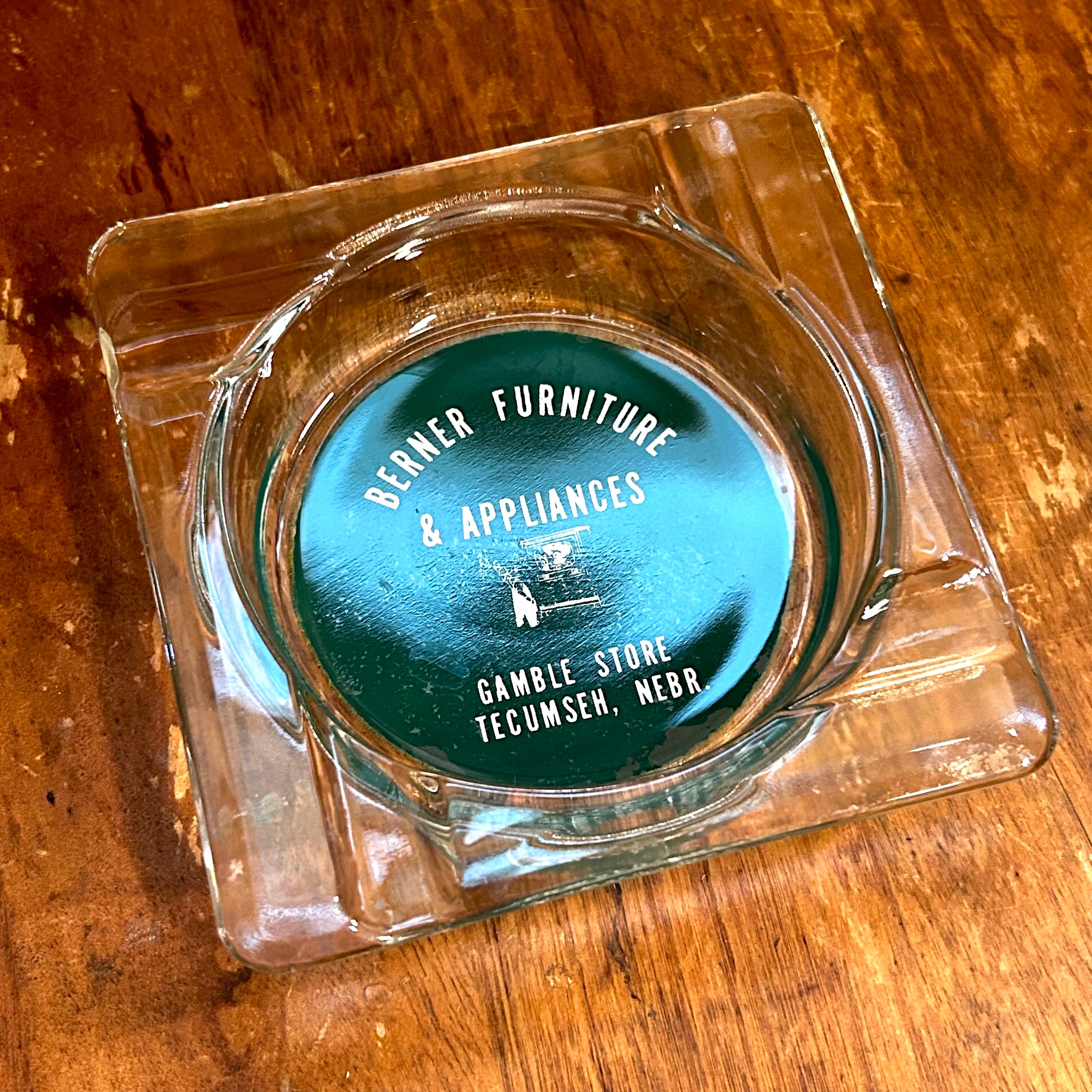 VINTAGE BERNER FURNITURE & APPLIANCES GAMBLE STORE ガラス アッシュ