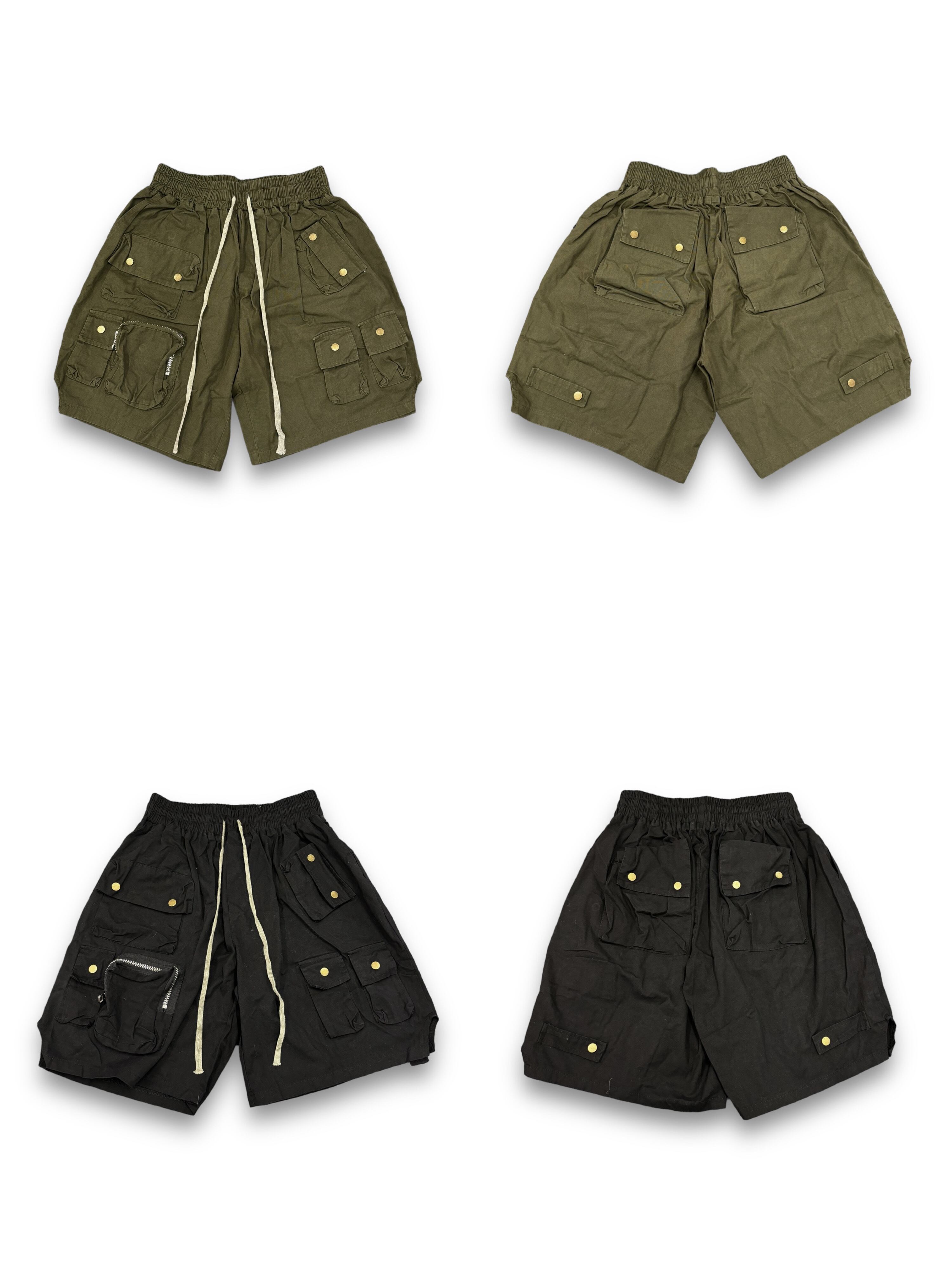 【PLANET STUDIO】long cord pockets half pants(2colors)
