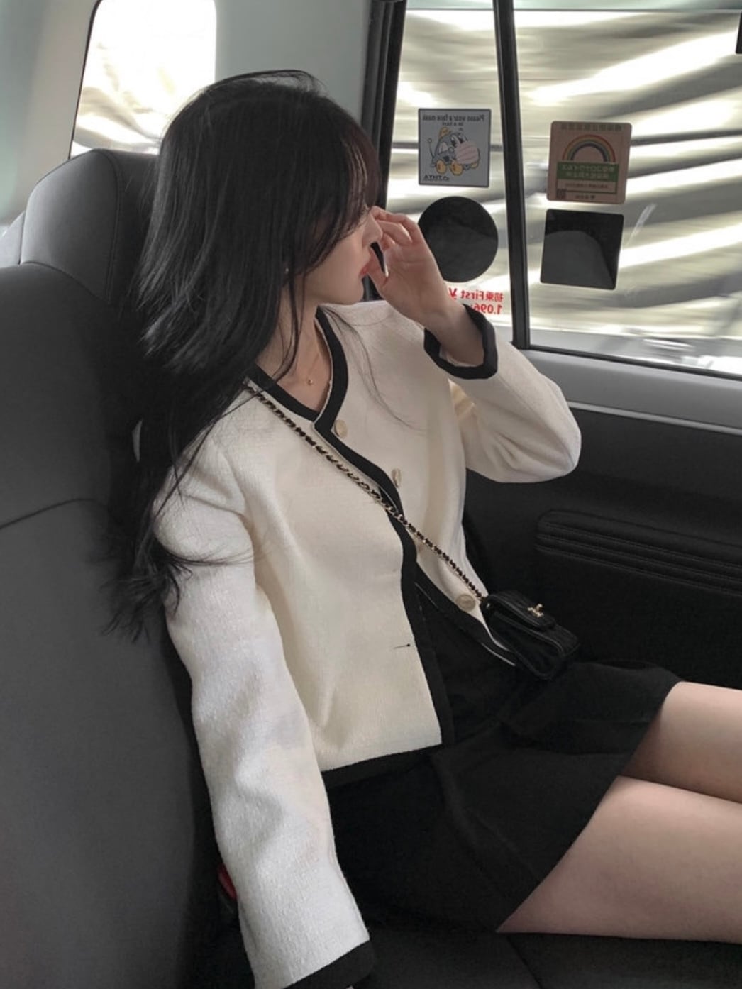 ゴールドボタンバイカラージャケット.1393