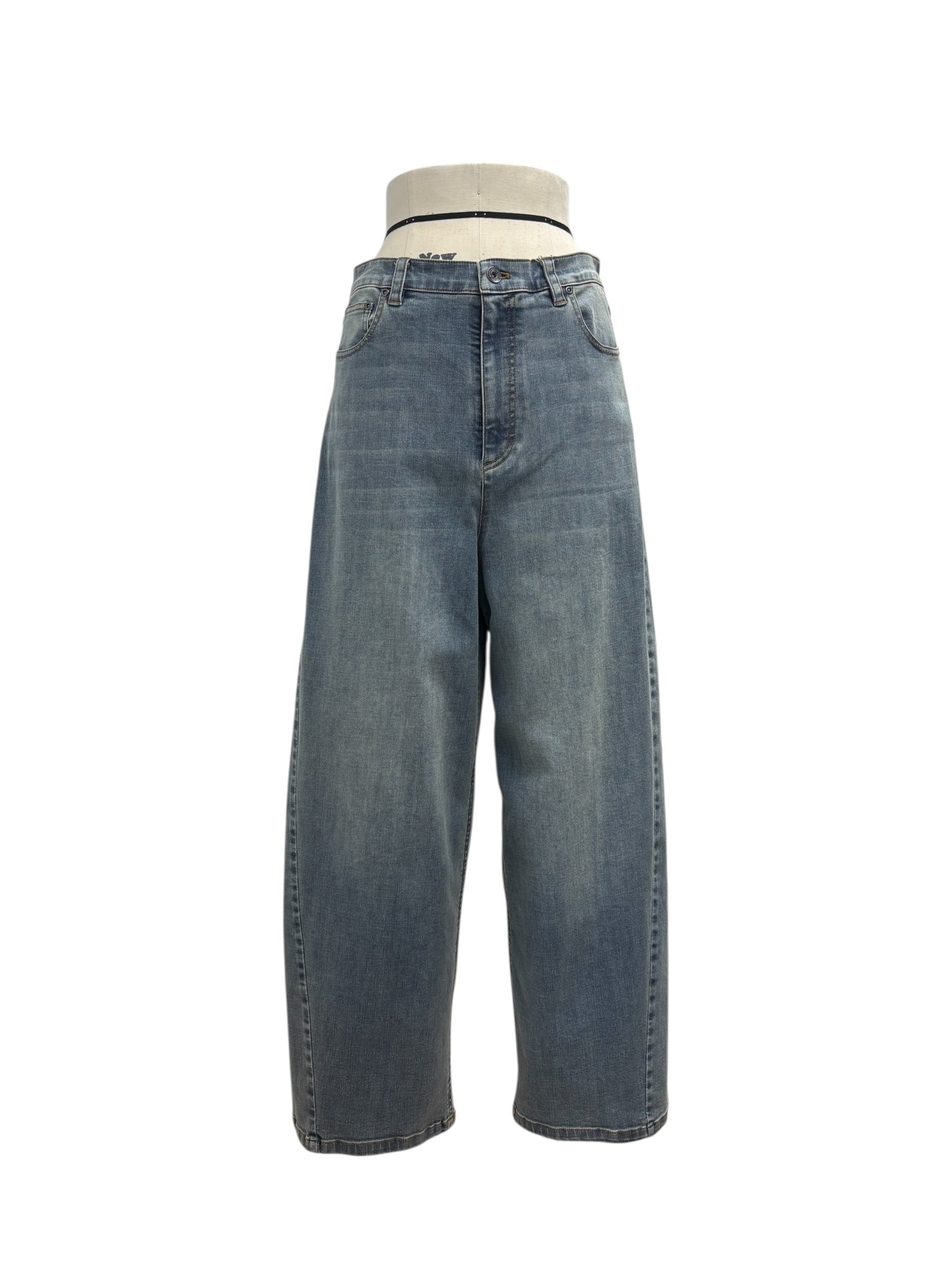 ご予約分】＜ayane＞ ペイント加工バレルレッグデニムパンツ | SHINKI