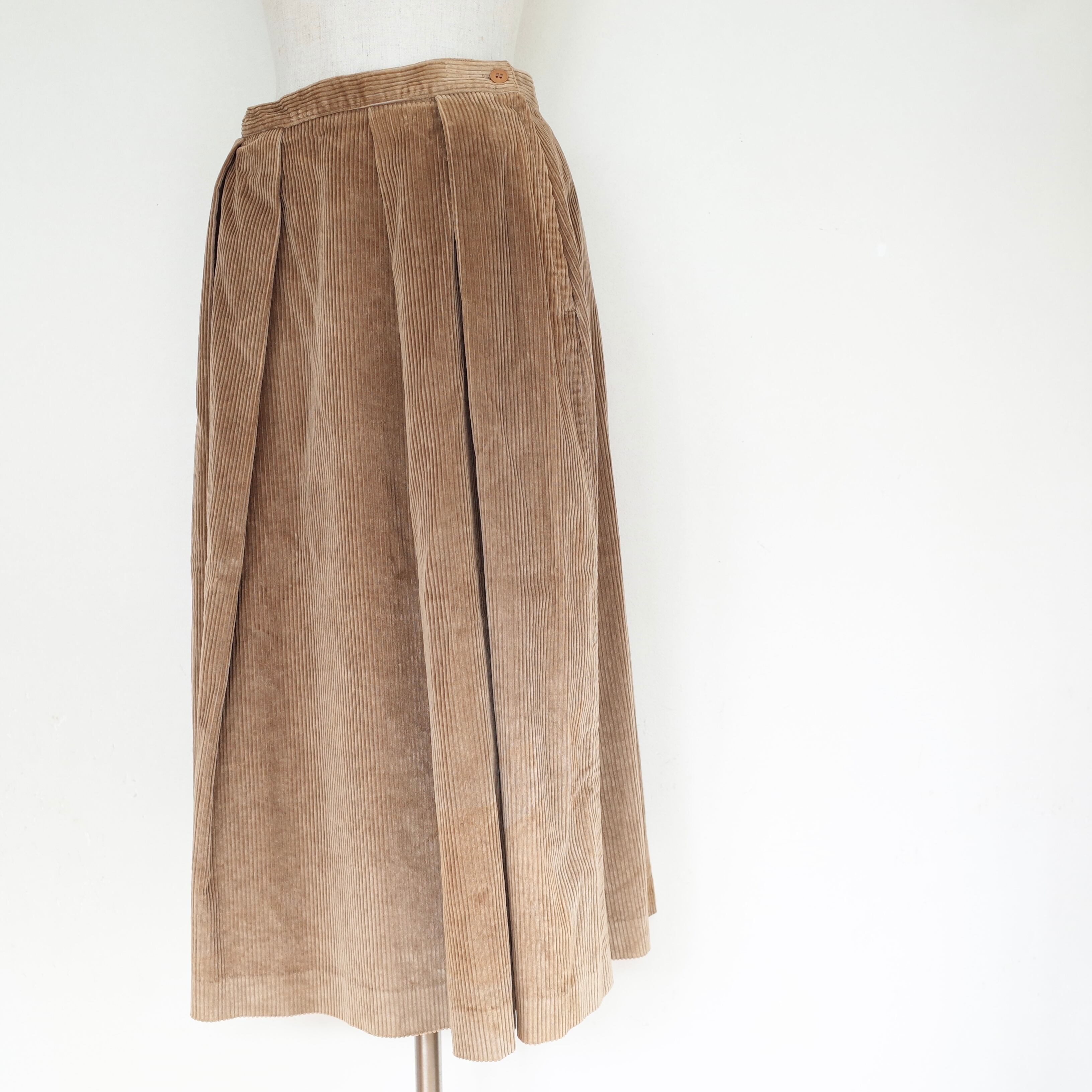 USA corduroy long skirt