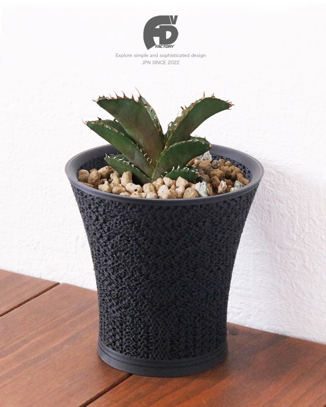 Adv-019-M (120×120) 植木鉢 Adv鉢 3d鉢 3dプリンター鉢 | Adv-Factory