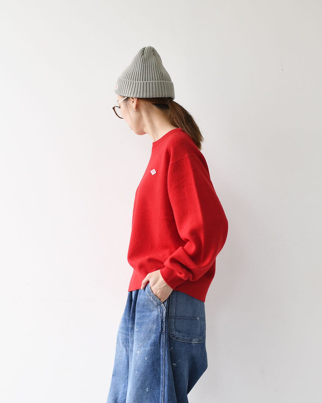 DANTON [ダントン] W LAMBSWOOL CREW NECK KNIT PULLOVER [DT-D0027LMW
