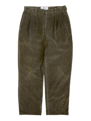 USED FIELD GEAR 2tuck corduroy pants (32×30) - dark olive
