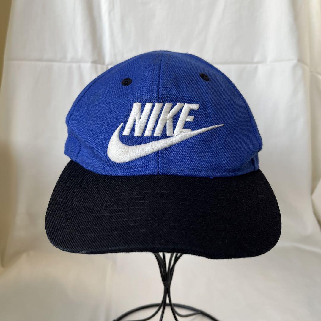 NIKE ナイキ キャップ 帽子 ロゴ刺繍 ツートン 青 黒 白 8243 NIKE ナイキ キャップ 帽子 ロゴ刺繍 ツートン 青 黒 白 8243