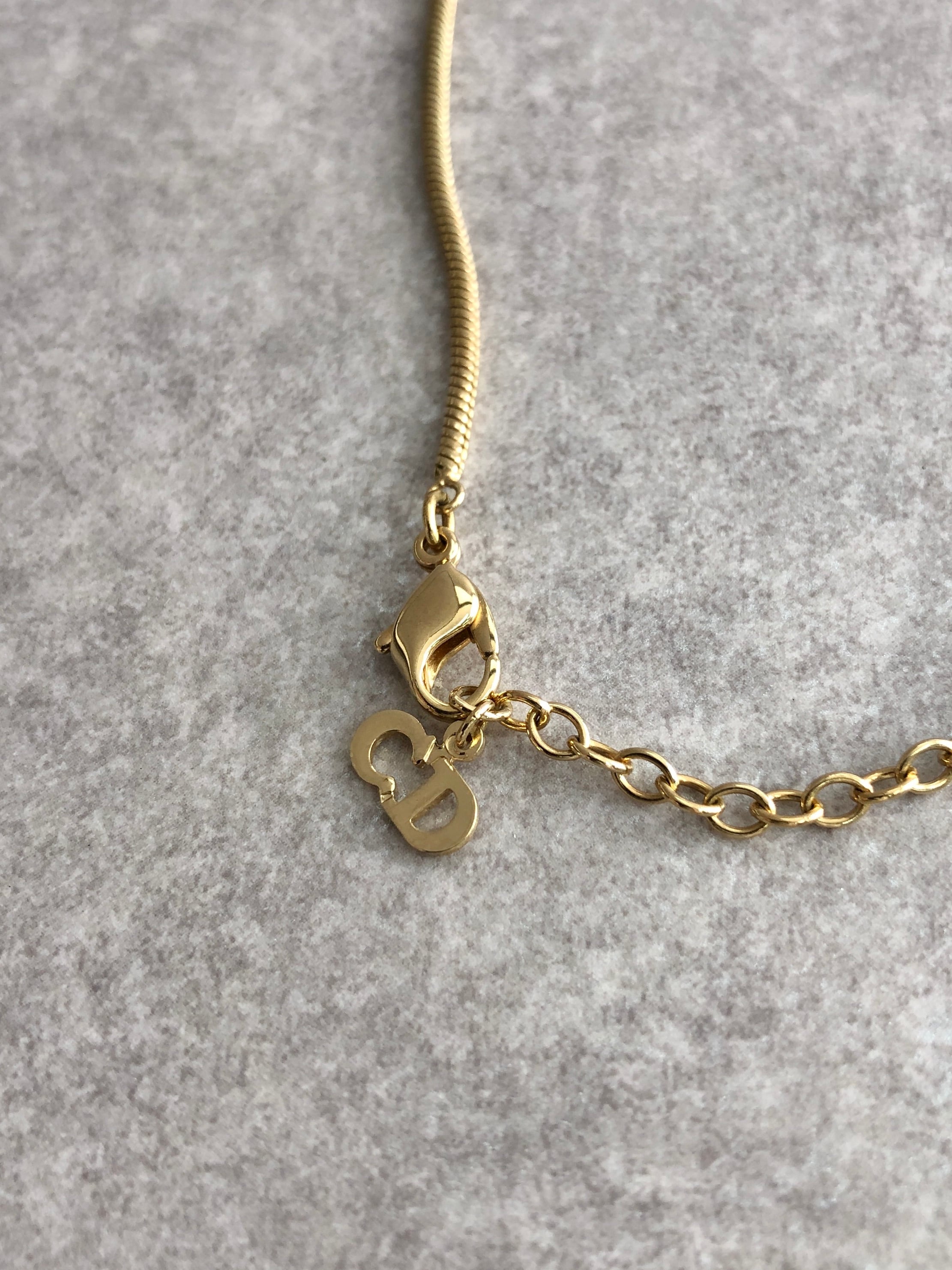 Christian Dior クリスチャン ディオール ネックレス ゴールド ライン