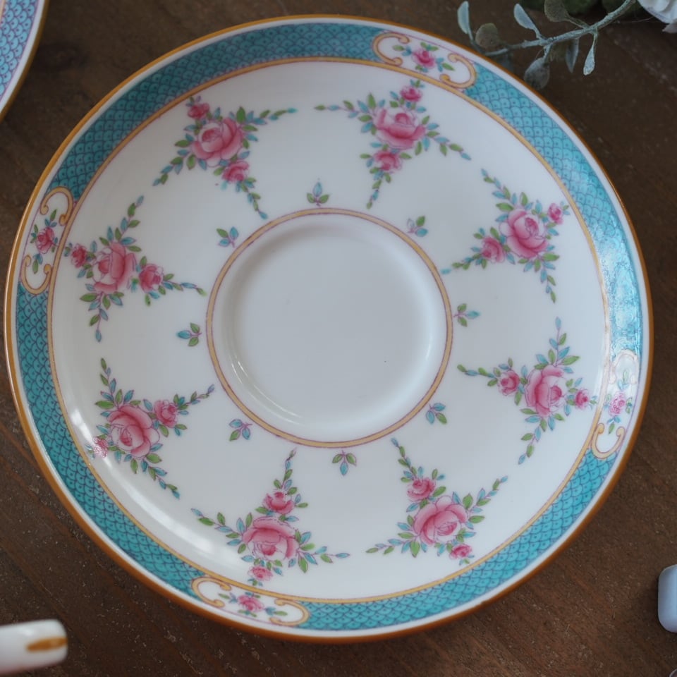 英国アンティーク　ミントン　トリオ ミントン-ローズガーランド-トリオ - 英国アンティークス アンティーク