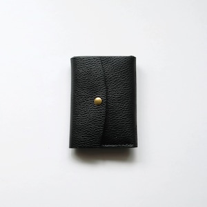 tri-fold wallet - bk - vacchetta