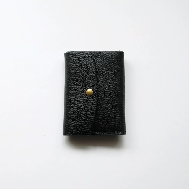 tri-fold wallet - bk - vacchetta