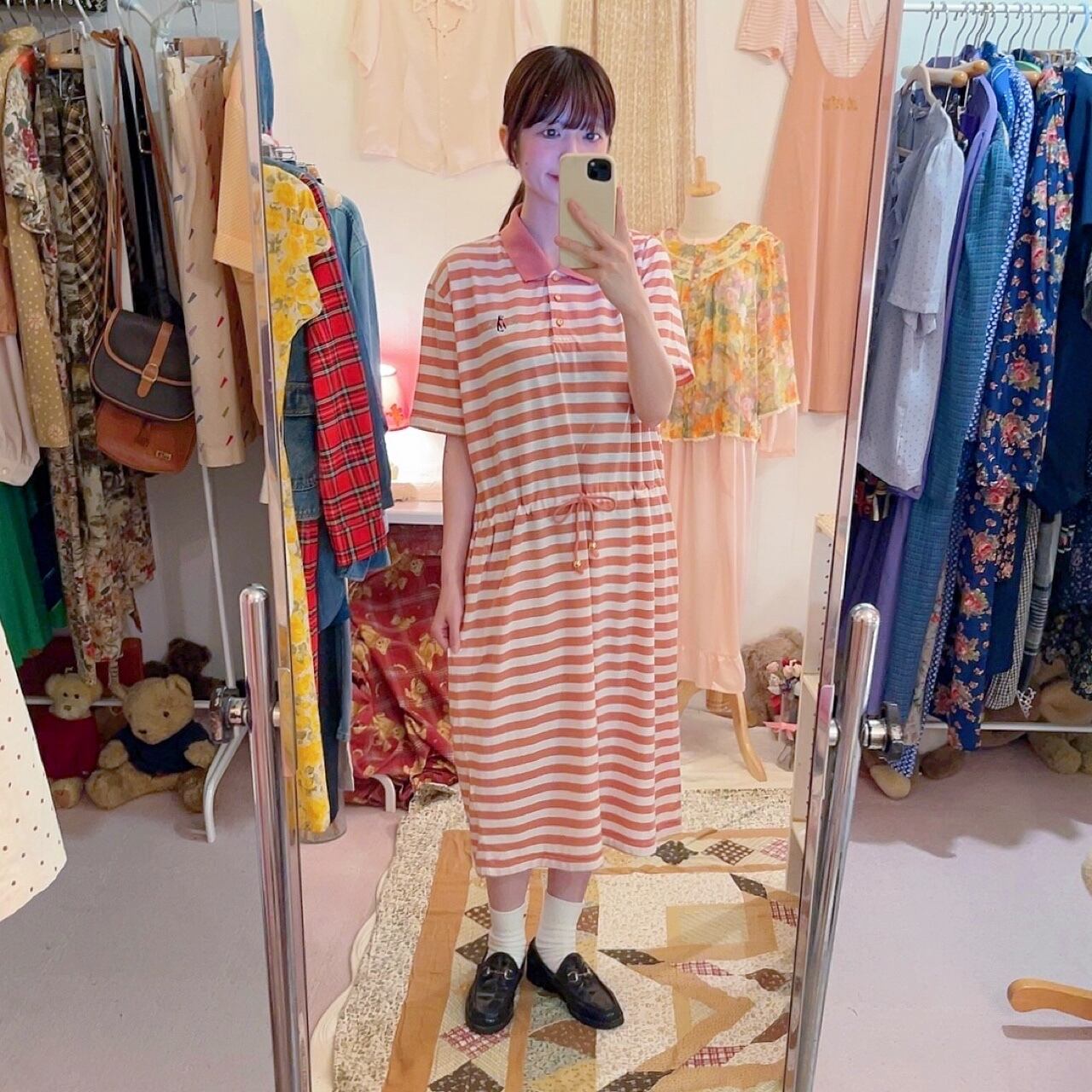 penguin stripe polo one-piece