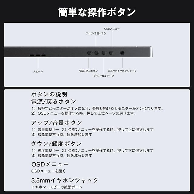KOOLYFUL モバイルモニター 4k 16インチ モバイルディスプレイ