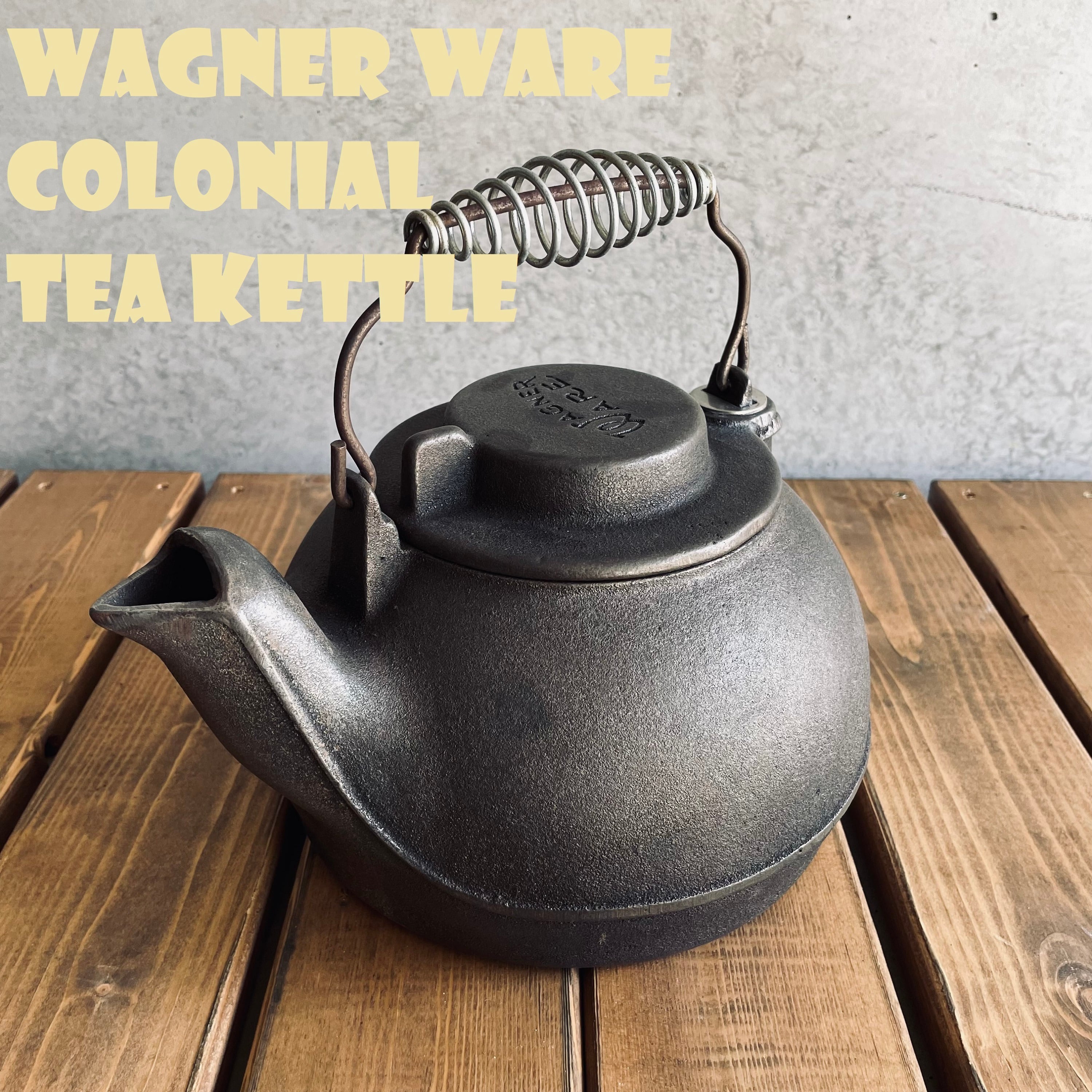 ワグナーウェア ビンテージ 鋳鉄製 コロニアル ティーケトル ポット キャストアイアン WAGNER WARE アメリカ製 USA 1920～30年代  | スーパービンテージデポ【Super Vintage Depot】