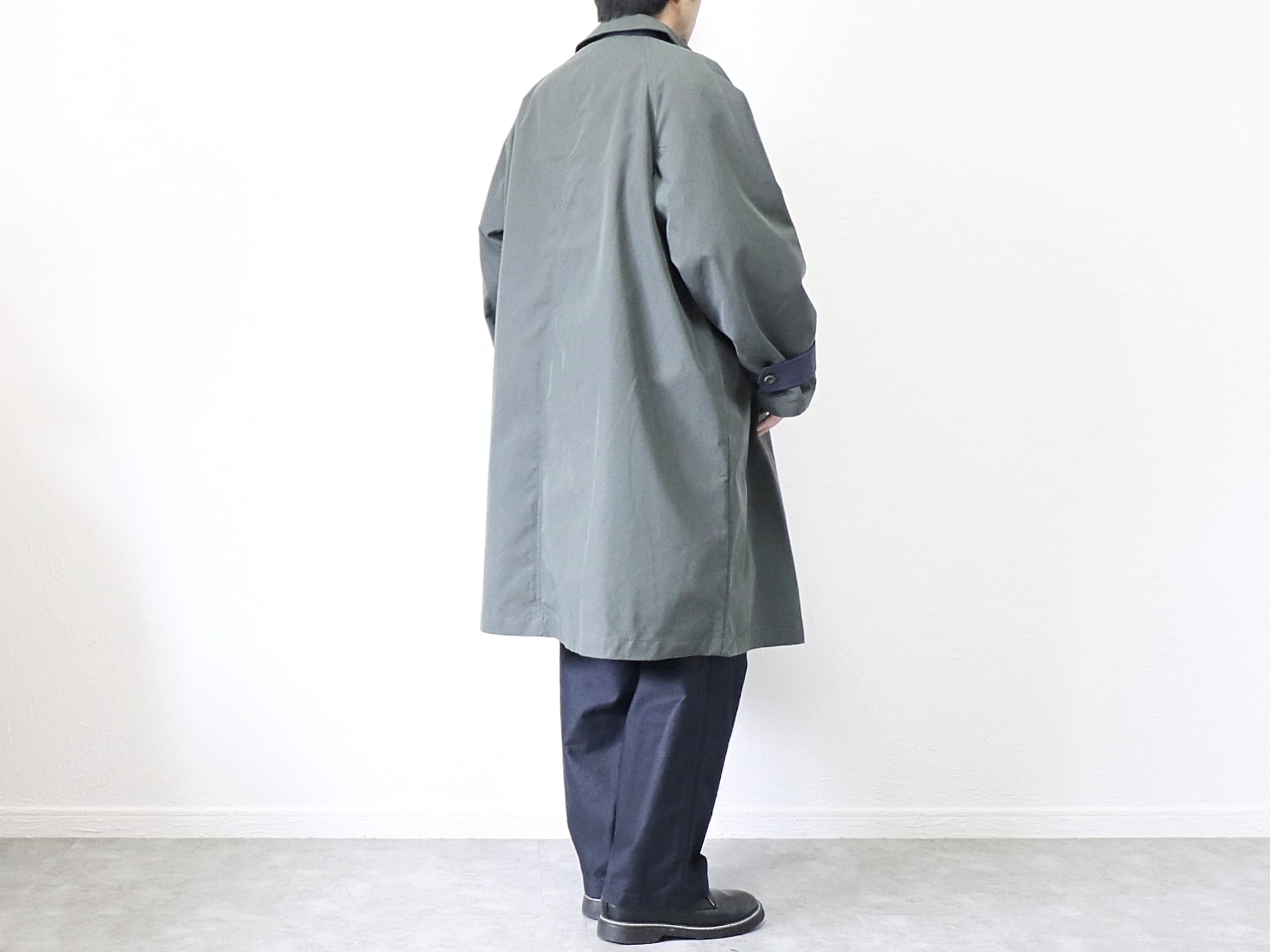 KELEN / BAL COLLAR COAT“GRAVES 2TONE” - DARKGREEN ケレン / バル