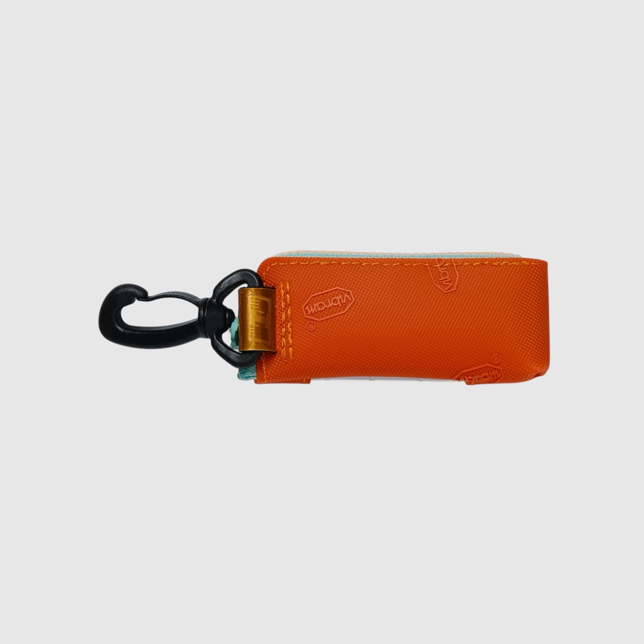 vibram light case (orange×clear) with orange glowing zip