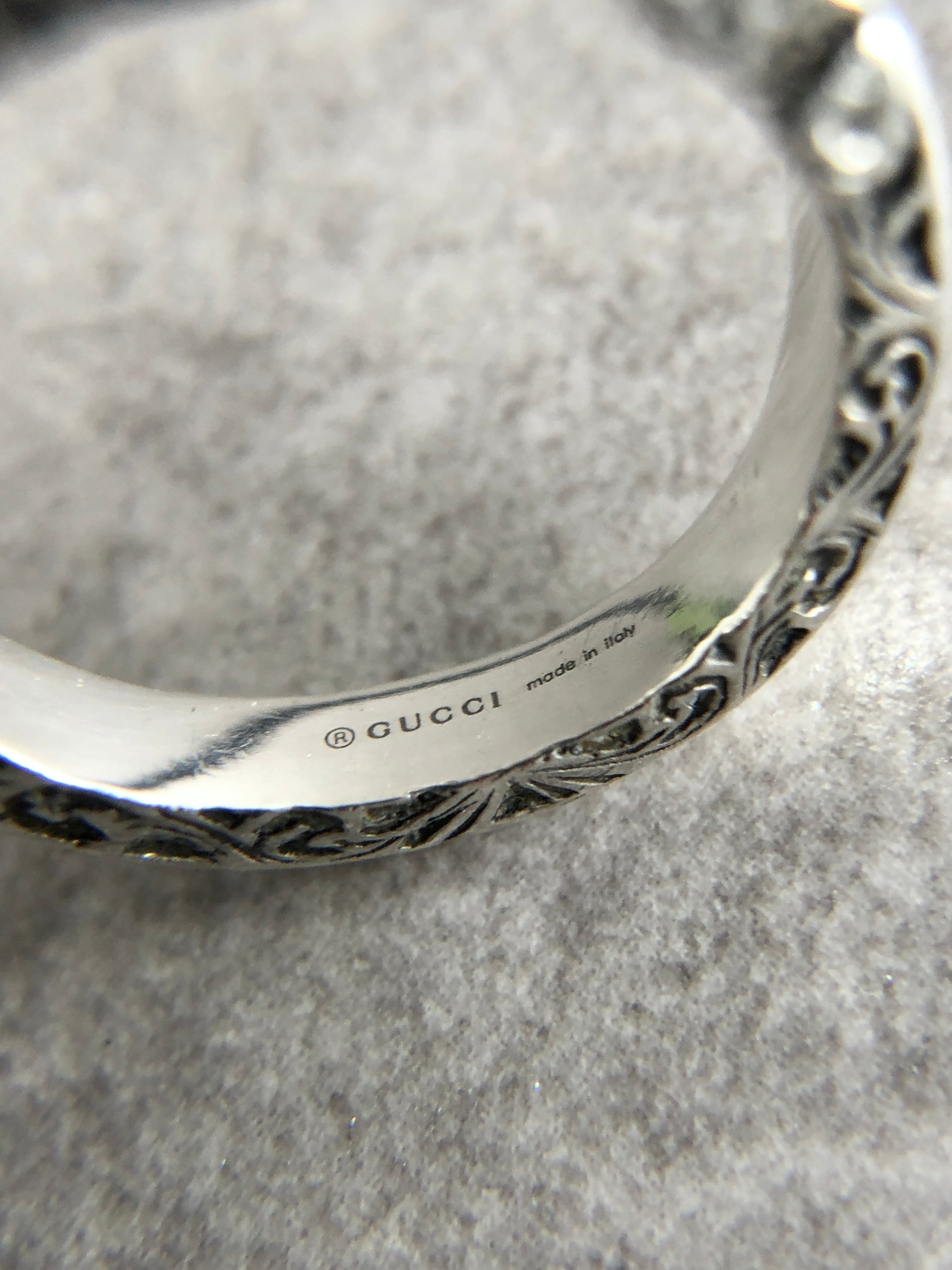 GUCCI グッチ アラベスク 指輪 14号 シルバー インターロッキングG 925