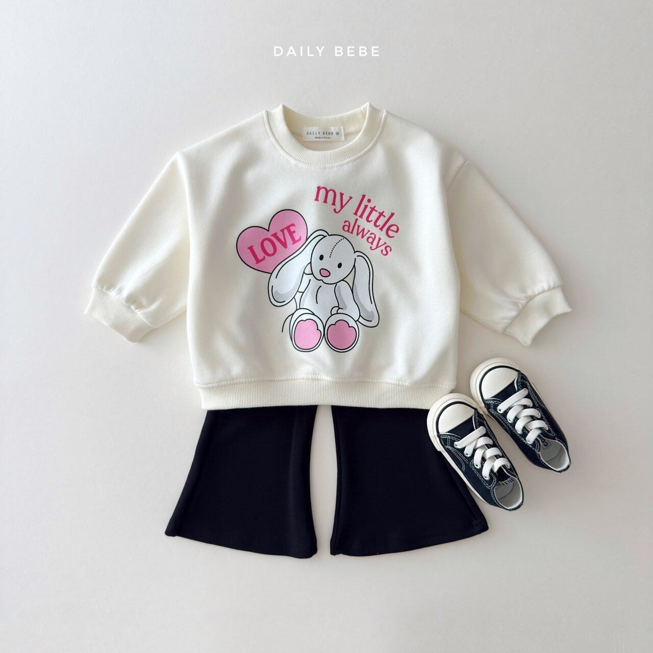 【取寄】Dailybebe マイリトルトレーナー ピッグ ラビット|秋服|韓国子供服|26/AT