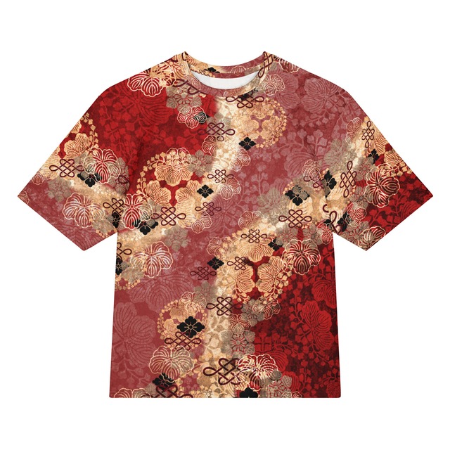 和紋様装飾　桃紅　和柄ユニセックス 180G Performance Tシャツ