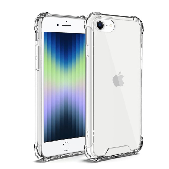iPhone SE 第3/2世代 兼用 ケース クリア 2022新型 - ストラップホール付き iPhone se3 / se2 iPhone8/7 用カバー クリアケース スマホケース アイフォンse 3 / 2 / 7 / 8 対応用 透明ケース Arae