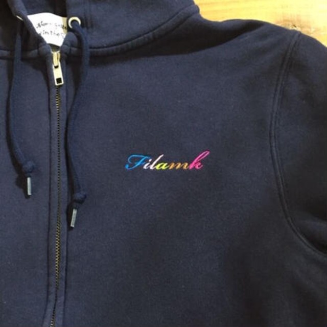 smilin' in the sunshine photo Zip up Sweat Parka   NAVY ( Filamk )