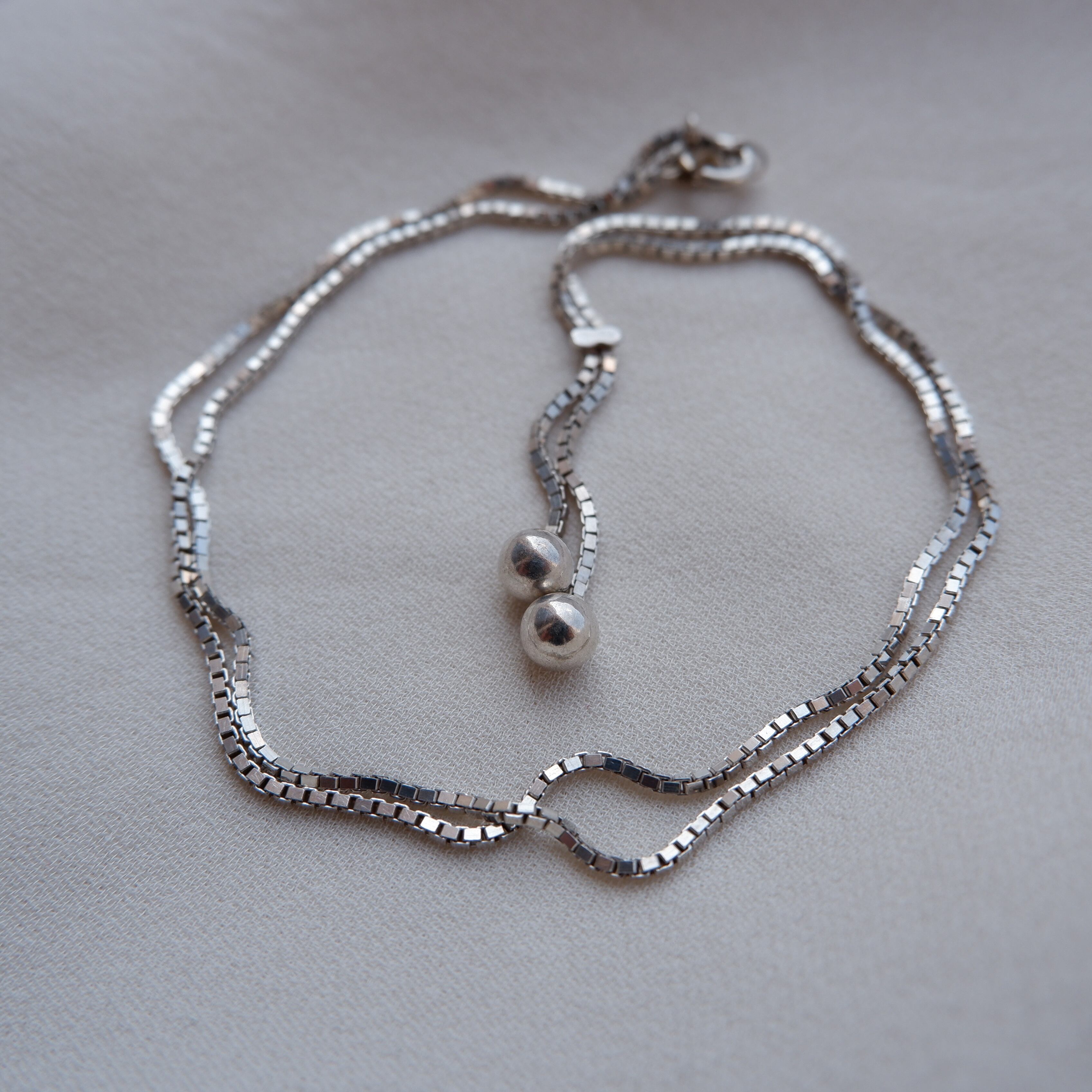 オランダ製 Cherry chain のネックレス (azul-14) | past things