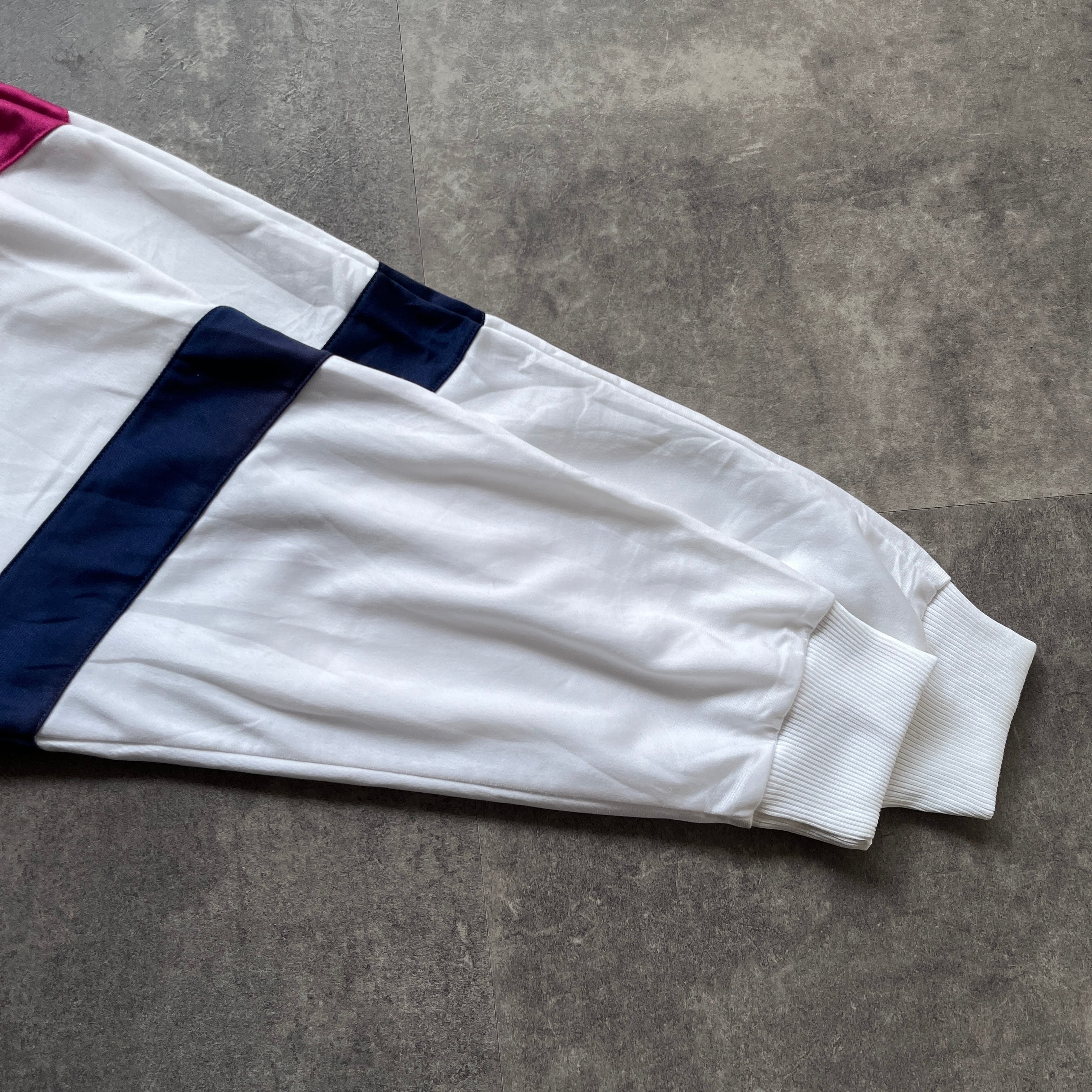 80-90s adidas トレフォイル トラックジャケット ネイビー XL相当 A127
