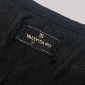 VALENZAPO SPORTS バレンザ ポー スポーツ ラインストーン 長袖 ストレッチ 長袖 Tシャツ カットソー 40/ブラック レディース