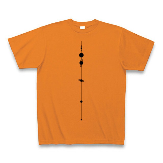 【天文学】太陽系Tシャツ(SolarSystem/Orange)