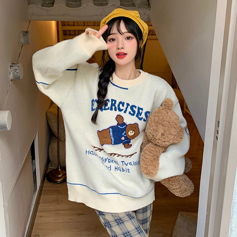 セーター プルオーバー オータムルーズレディース ロング 秋物 YY-ファッション81975344591