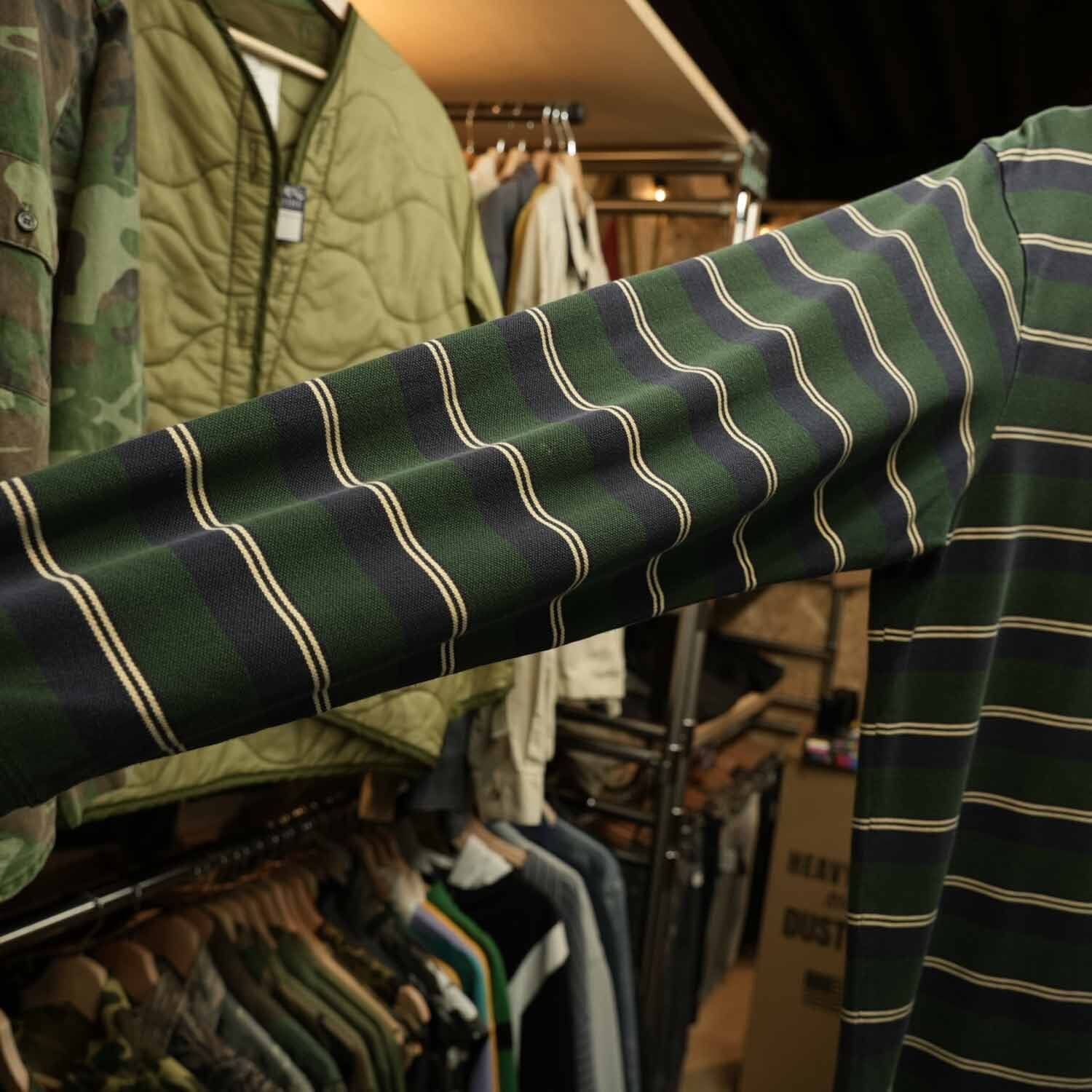 Polo by Ralph Lauren 90s〜00s ボーダー ラガーシャツ XL コットン