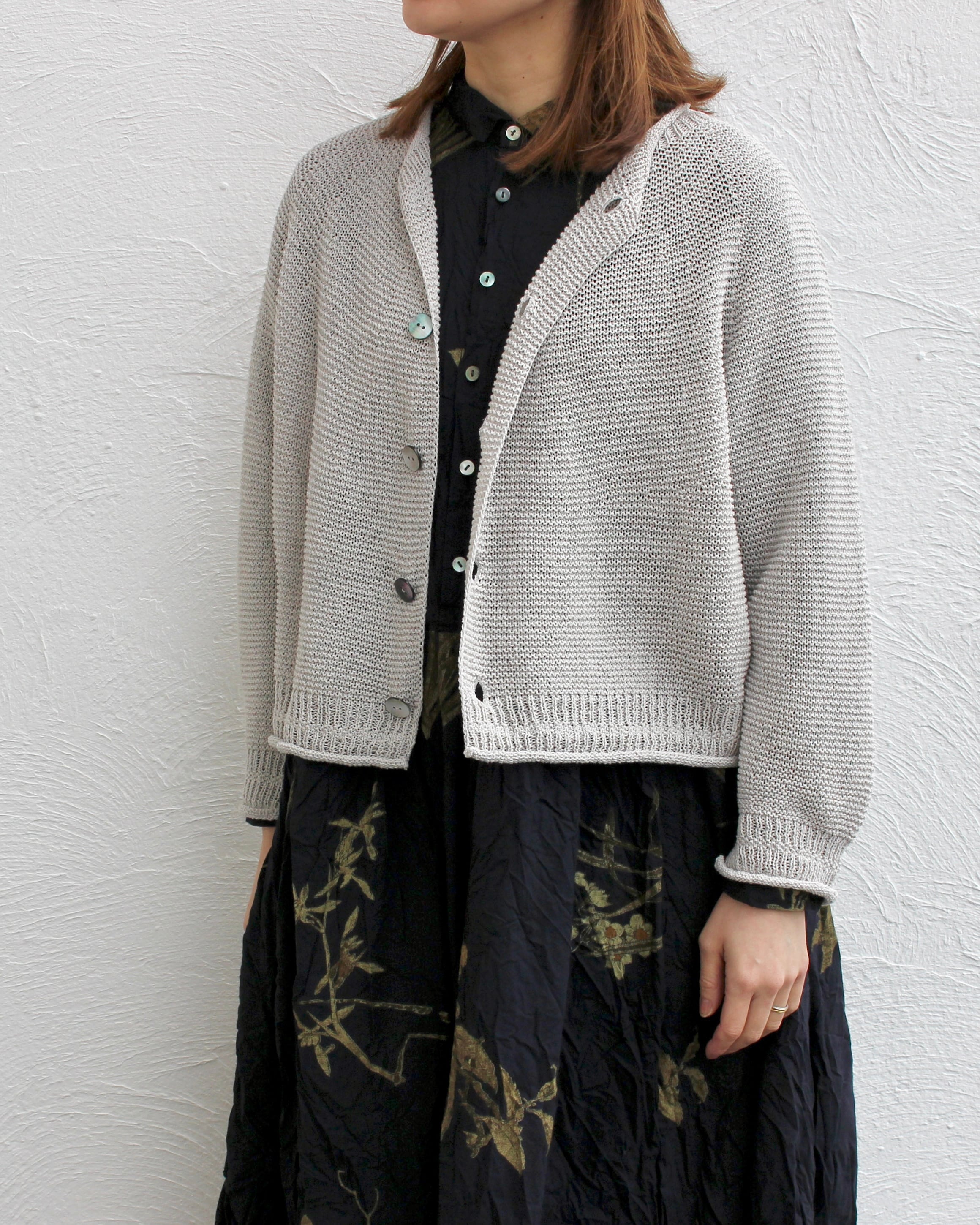 pas de calais/crew neck cardigan