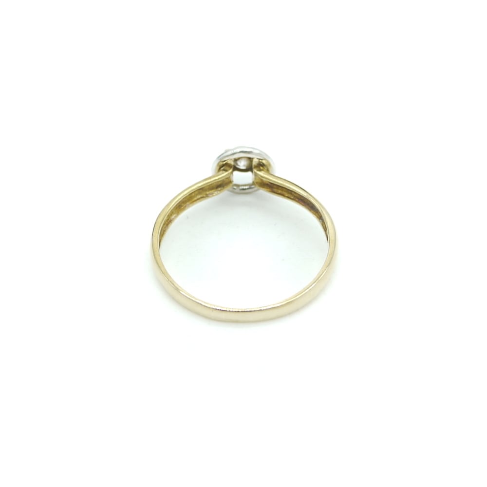 K18/Pt900 ダイヤモンド デザインリング 指輪 12号 Y01647-