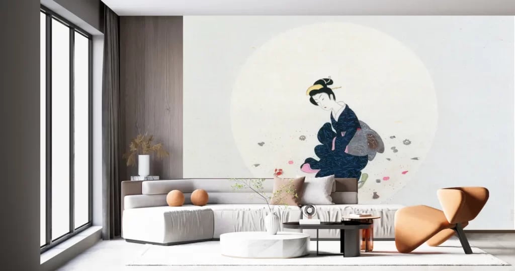 小村雪岱 見立寒山拾得(制作年不明) 壁紙アート | 噂の宝珠堂