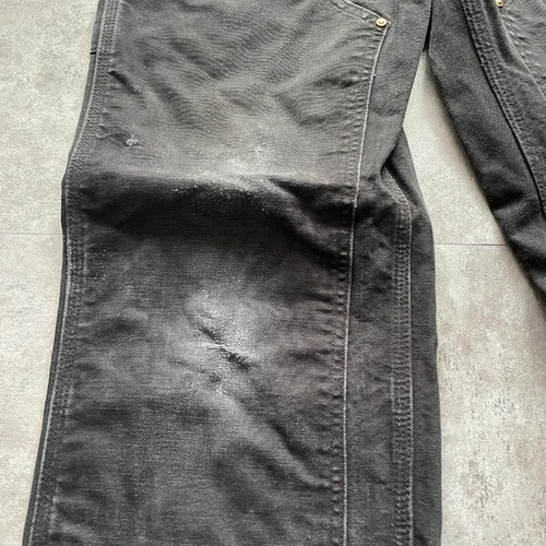 USA製 ブラック ダブルニー Carhartt B01-BLK 34×34 詳細写真13