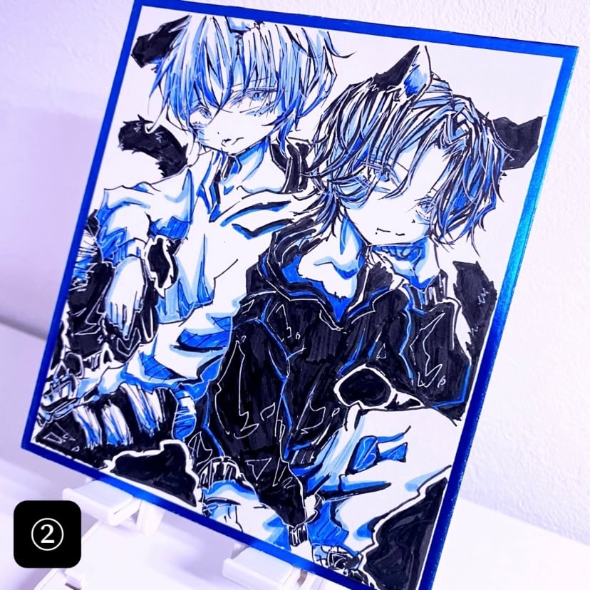 ファンアート　イラスト　原画 豆色紙】オリジナルイラスト原画 | OyasumiSekai