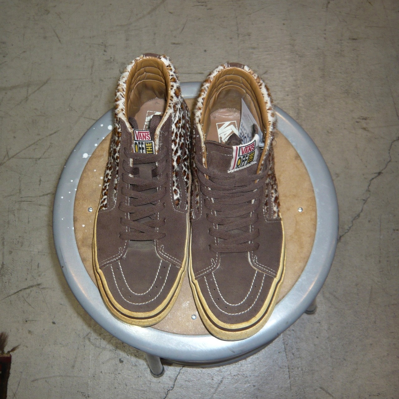 00s VANS SK8-HI ハラコ レオパード US9