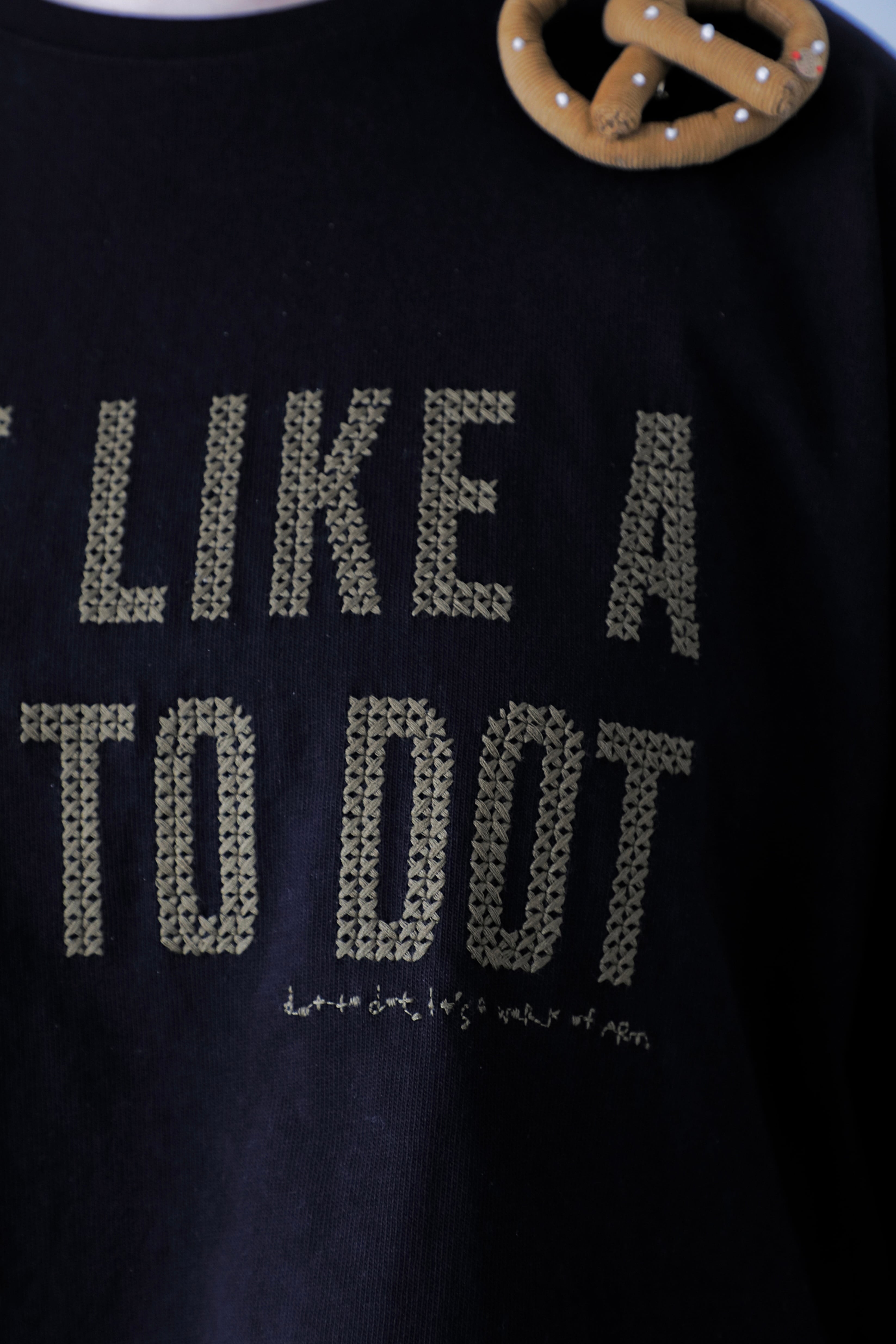 dot to dot works堀川波クロスステッチロゴTシャツfofofofa クロスステッチロゴTシャツ | dottodot-works