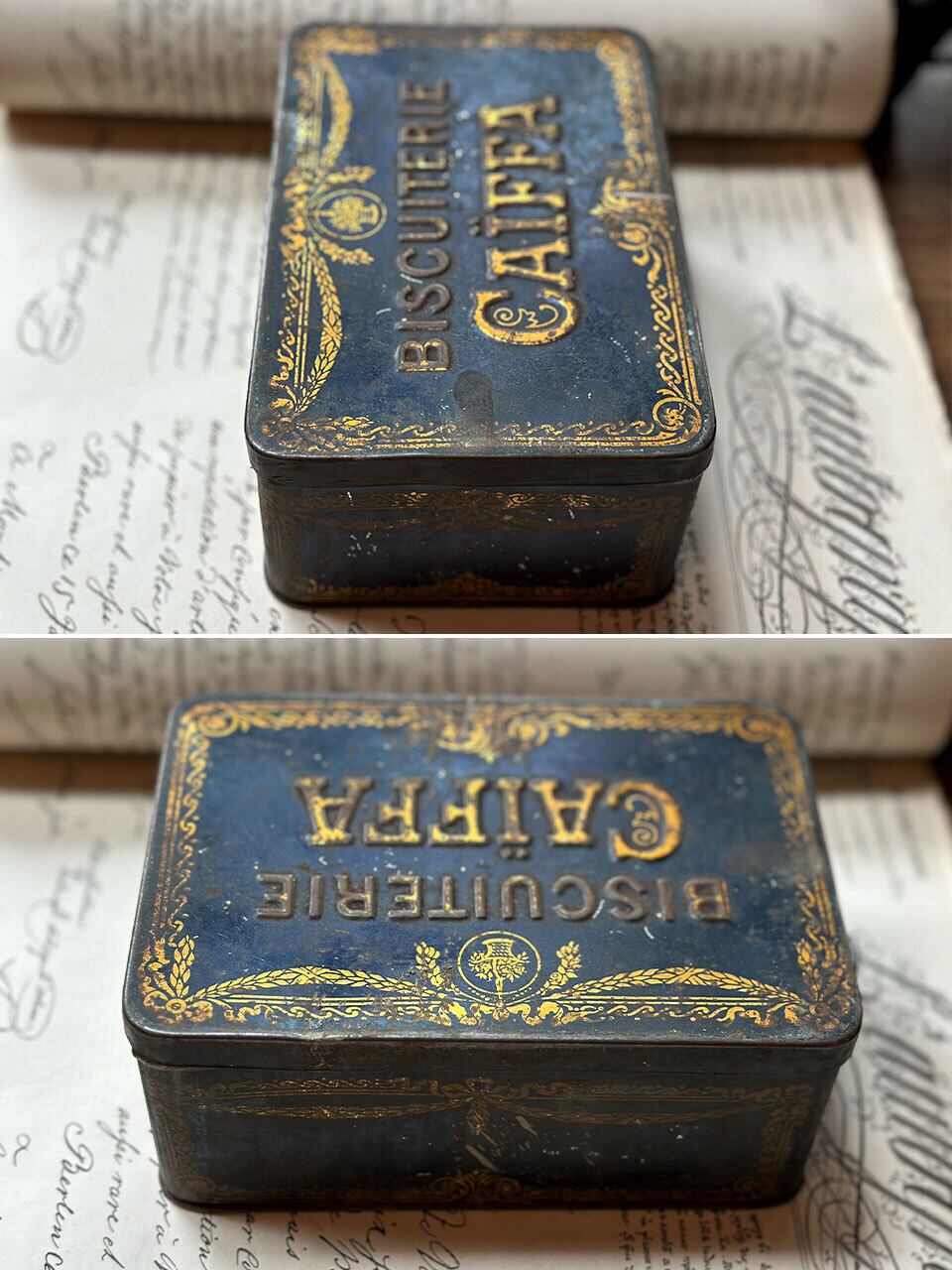 ビスケットの缶 BISCUITERIE CAÏFFA | Brocante de La Cocotte