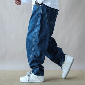 Vintage wash wide denim pants 1364