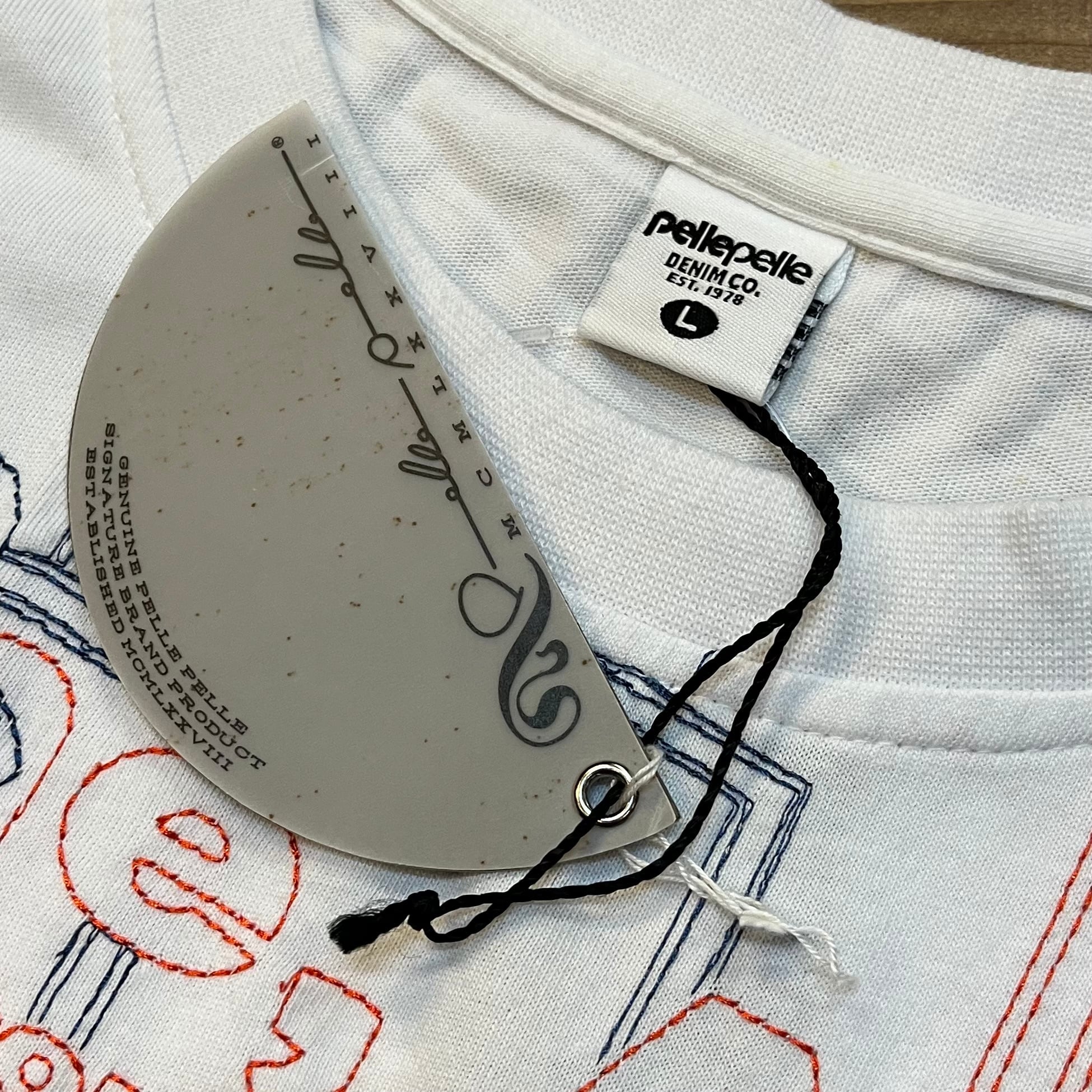 DEADSTOCK!PELLE PELLE 総柄刺繍Tシャツ | 古着屋NEVERMIND DEADSTOCK!PELLE PELLE 総柄刺繍Tシャツ | 古着屋NEVERMIND
