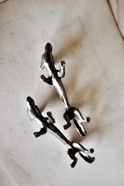 フランス 誰かを探す狼さんとカトラリーレスト アンティーク