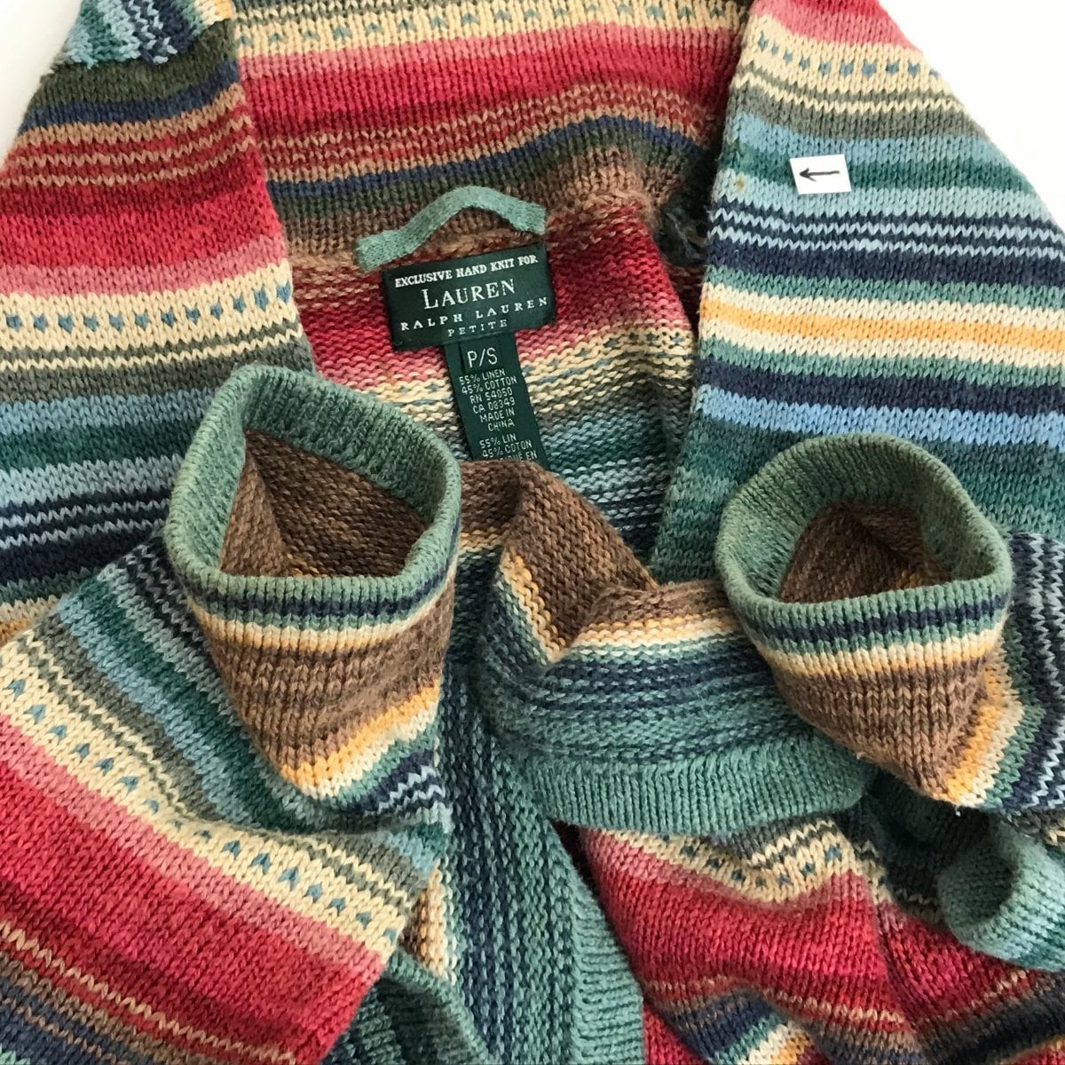 RALPH LAUREN ラルフローレン 90年代 HAND KNIT ハンドニット ショール