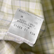 THE SCOTCH HOUSE スコッチハウス チェック 半袖シャツ LL/グリーン系 メンズ 三陽商会