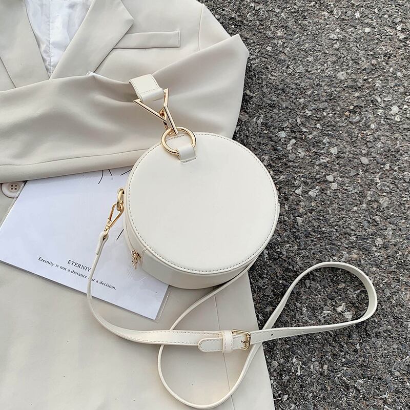 小さなバッグ女性バッグ2020新しい波ファッションテクスチャポータブルクロスボディバッグinsネット赤野生の肩小さな丸いバッグ Tiancai_Wing_Bag5929394