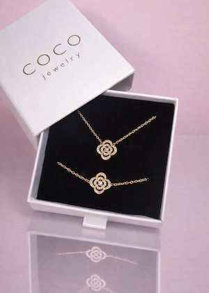 ローズネックレス&ブレスレットSET(BOX付き)