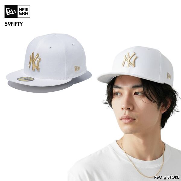 NEW ERA ニューエラ 14525197 ホワイト/ゴールド 7(55.8cm)