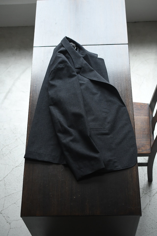 blurhms / Wool Ramie Mohair Cardigan Jacket (HeatherBlack)