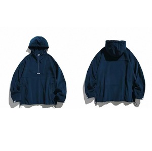 Half zip hooded anorak jacket 1253