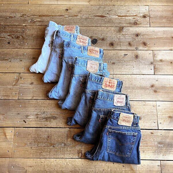 1点物◇Levisリーバイス550ワイドジーンズ中古デニムパンツ古着メンズ